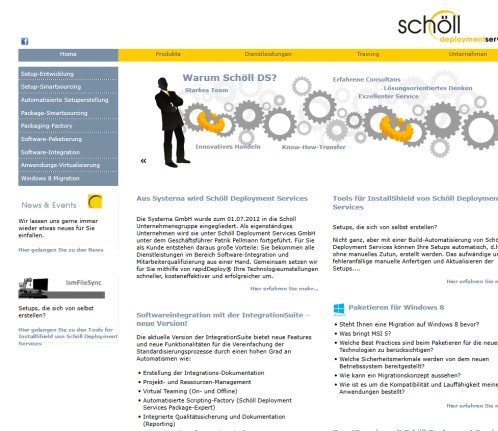 Schöll Deployment Services :: Setup Entwicklung   Setup Outsourcing   Software Paketierung   Software Integration Schöll Deployment Services GmbH öffnungszeit