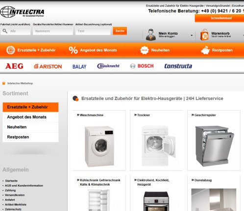 Ersatzteilshop für Elektro Hausgeräte | Shop Intelectra GmbH Intelectra GmbH Erfahrung Ersatzteilshop für Elektro Hausgeräte | Shop Intelectra GmbH Intelectra GmbH Öffnungszeit