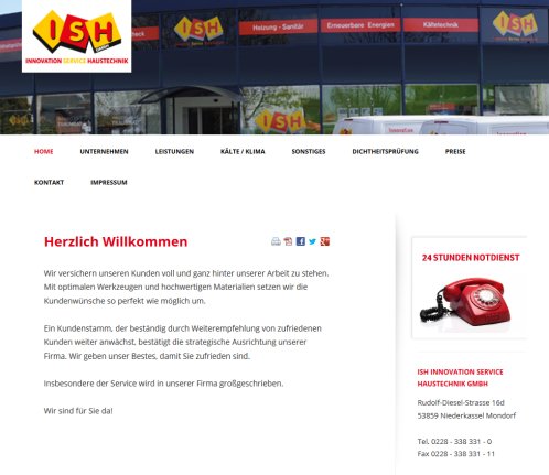 Startseite   ISH Niederkassel ISH Innovation Service Haustechnik GmbH öffnungszeit