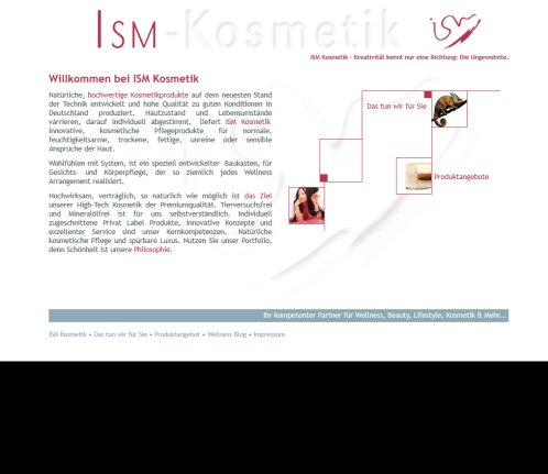 ISM Kosmetik   Kreativität kennt nur eine Richtung die ungewohnte ISM Kosmetik OhG öffnungszeit