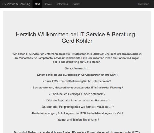 Start   IT Service & Beratung   Gerd Köhler  öffnungszeit