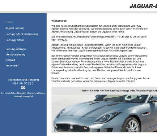 JAGUAR LEASING.de HERSTELLERUNABHÄNGIG BAYERN LEASING GMBH Erfahrung JAGUAR LEASING.de HERSTELLERUNABHÄNGIG BAYERN LEASING GMBH Öffnungszeit