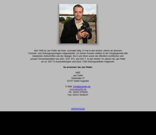 Jan Peifer   Journalist & Tierfilmer  öffnungszeit