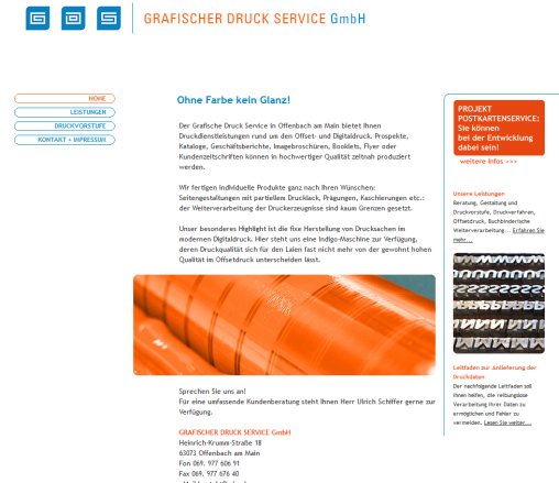 GRAFISCHER DRUCK SERVICE GmbH   HOME GRAFISCHER DRUCK SERVICE GmbH öffnungszeit