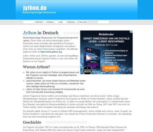 Jython.de   Startseite  öffnungszeit