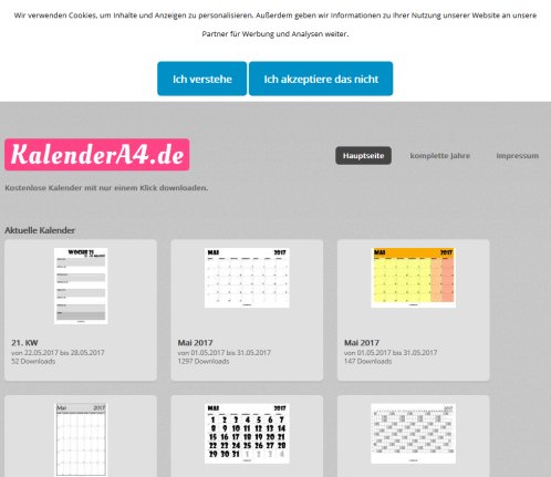 KalenderA4.de Kalender Downloads Leinfelden-Echterdingen