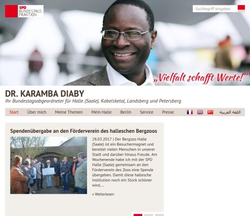 Dr. Karamba Diaby | Ihr Bundestagsabgeordneter für Halle (Saale)  Kabelsketal  Landsberg und Petersberg werk21 GmbH öffnungszeit