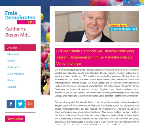 Karlheinz Busen (FDP) Karlheinz Busen MdL Erfahrung Karlheinz Busen (FDP) Karlheinz Busen MdL öffnungszeit