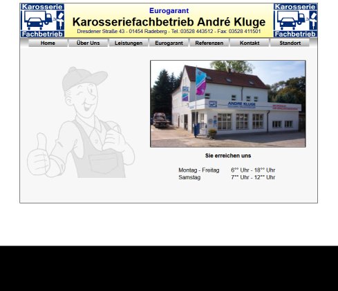 Karosseriefachbetrieb Andre Kluge  öffnungszeit