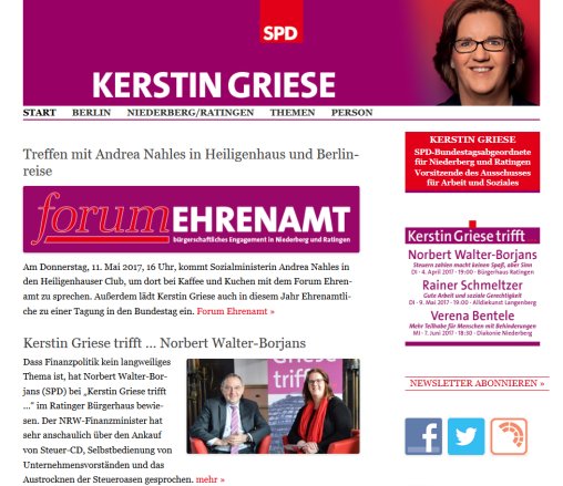 Kerstin Griese MdB | SPD Bundestagsabgeordnete für Niederberg und Ratingen  öffnungszeit