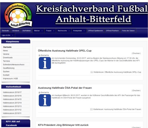 KFV Anhalt Bitterfeld   KFV Fussball Anhalt Bitterfeld  öffnungszeit