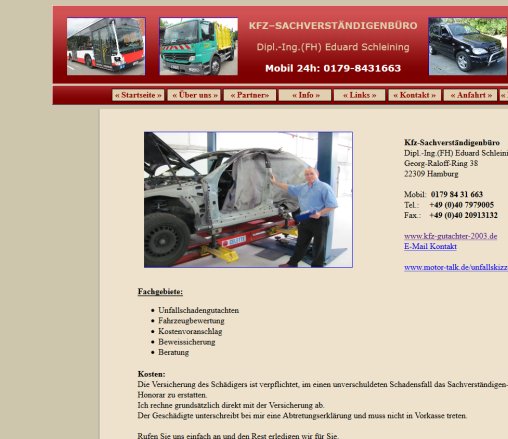 KFZ Sachverständiger Eduard Schleining  öffnungszeit