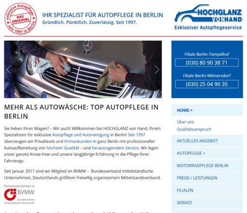 Autopflege in Berlin Erfahrung Autopflege in Berlin Öffnungszeit