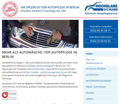 Autopflege in Berlin  öffnungszeit