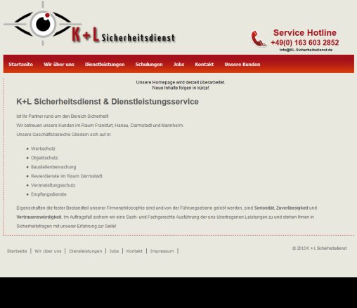 KL Sicherheitsdienst   Ihre Sicherheit in unseren Händen  öffnungszeit