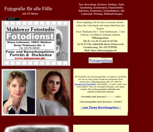 Mahlower Fotostudio Erfahrung Mahlower Fotostudio Öffnungszeit