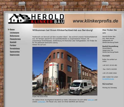 Wir beraten planen und realisieren Ihr Klinkerprojekt. Herold Klinker Bau Erfahrung Wir beraten planen und realisieren Ihr Klinkerprojekt. Herold Klinker Bau Öffnungszeit