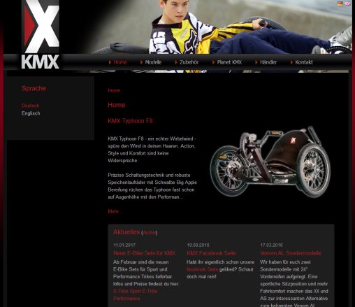 Willkommen. Liegerad Trike Dreirad: KMX KARTS   günstige Trikes  Dreiräder und Liegeräder  öffnungszeit