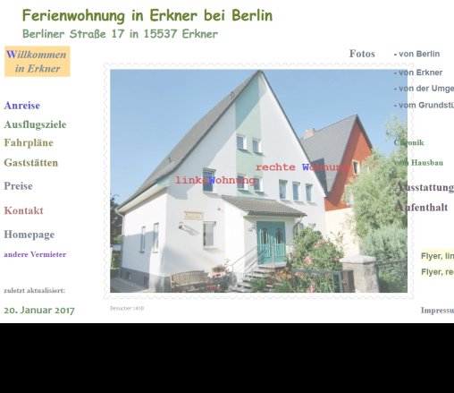 Ferienwohnung in Erkner bei Berlin  öffnungszeit