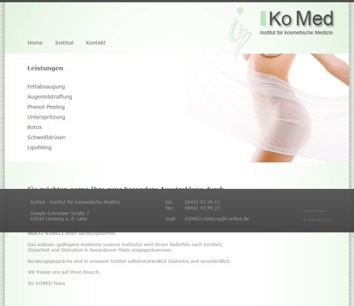 KOMED   Institut für kosmetische Medizin  öffnungszeit