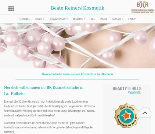 Kosmetikstudio Beate Reiners Kosmetik in La.  Hofheim   Startseite  öffnungszeit
