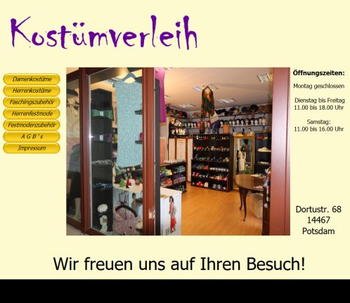 Kost&uuml;mverleih  &ouml;ffnungszeit