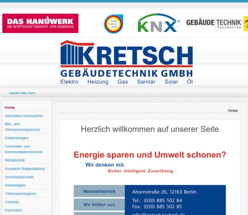 Home   kretsch technik.de Kretsch Gebäudetechnik GmbH öffnungszeit