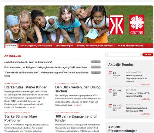 Startseite   Verband Kath. Tageseinrichtungen für Kinder (KTK)  Bundesverband e.V. Anbieter dieser Internetpräsenz ist der Verband Katholischer Tageseinrichtungen für Kinder (KTK)   Bundesverband e.V. öffnungszeit