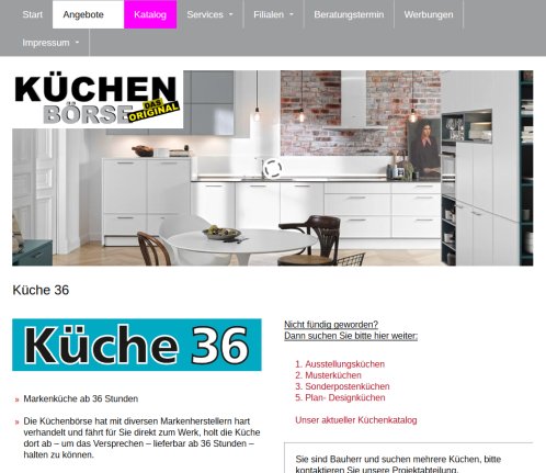 Küchen / Einbauküchen in Berlin kaufen und sofort mitnehmen oder Lieferung binnen 36 Stunden Küchenbörse Linnig GmbH öffnungszeit