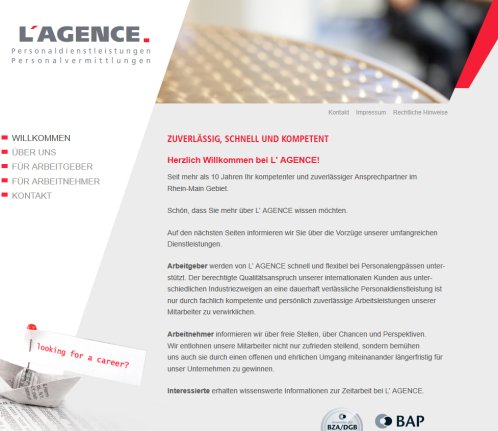 L' AGENCE Personaldienstleistungen | L' AGENCE Personalvermittlungen | Willkommen L’ AGENCE GmbH & Co. KG öffnungszeit