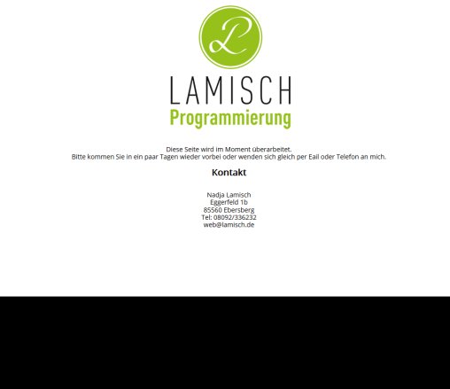 Nadja Lamisch   Webentwicklung  Programmierung  Content Management System Ebersberg  öffnungszeit