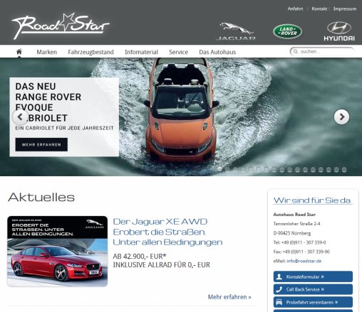 Aktuelles   Autohaus Road Star | Jaguar | Land Rover | Hyundai Autohaus Road Star GmbH öffnungszeit
