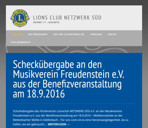 Lions Club NETZWERK SÜD: Willkommen auf der Homepage des Lions Club NETZWERK SÜD  öffnungszeit