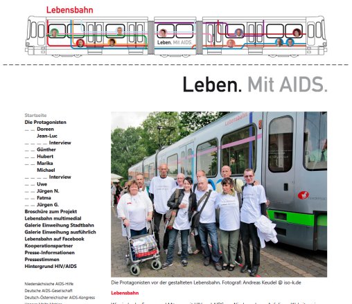 Startseite   Leben. Mit AIDS. Die Lebensbahn.  öffnungszeit
