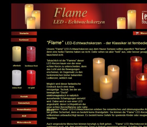 Flame LED Echtwachskerzen   Led Kerzen made by Sompex    öffnungszeit