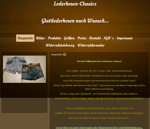 Hauptseite   Lederhosen   Classics  öffnungszeit