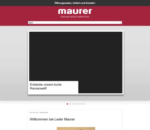 Leder Maurer — Taschen. Mode. Kompetenz. Seit mehr als einem halben Jahrhundert.  öffnungszeit