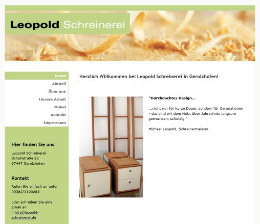 Leopold Schreinerei   Home Leopold Schreinerei e.K. öffnungszeit