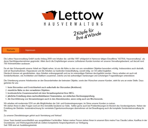 Lettow Hausverwaltung GmbH Lettow Hausverwaltung GmbH &ouml;ffnungszeit