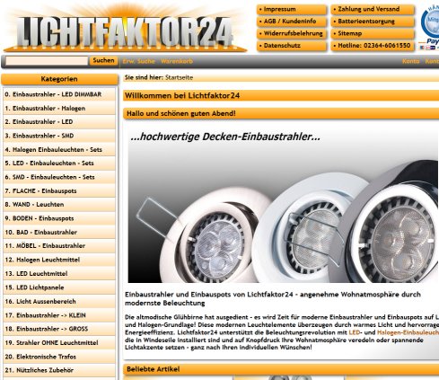 Lichtfaktor24 Erfahrung Lichtfaktor24 Öffnungszeit