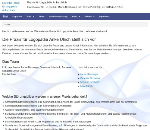 Praxis für Logopädie Anke Ulrich Erfahrung Praxis für Logopädie Anke Ulrich Öffnungszeit