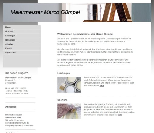 Malermeister Marco Gümpel   Home  öffnungszeit
