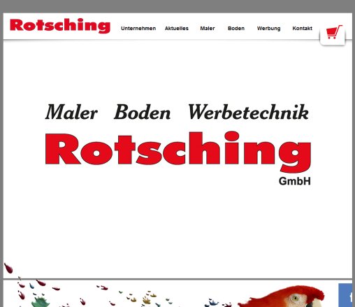 Rotsching Ihr Spezialist für Malerarbeiten  Bodenlegen und Werbung   Homepage  öffnungszeit