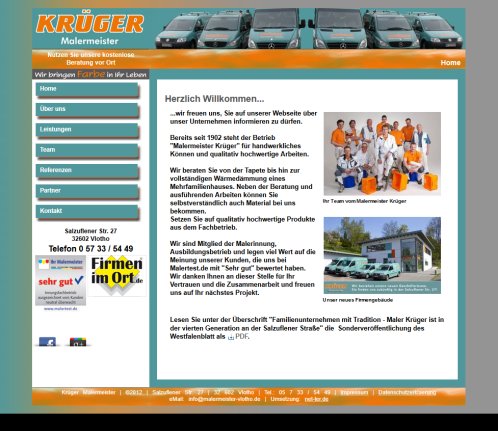 Krüger Malermeister in Vlotho: Home Erfahrung Krüger Malermeister in Vlotho: Home Öffnungszeit