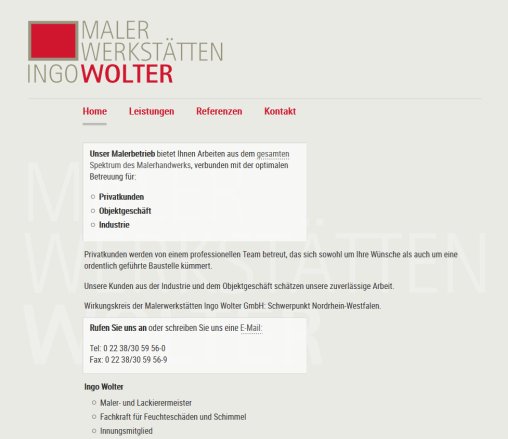 Malerwerkstätten Ingo Wolter  Köln Malerwerkstätten Ingo Wolter GmbH öffnungszeit