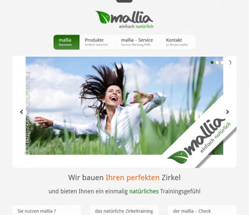 mallia einfach natürlich Zirkeltraining und mehr. jetzt wird malliert. mallia GmbH öffnungszeit