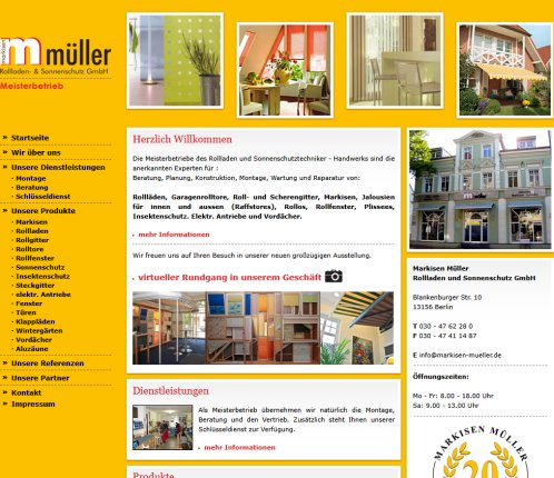 Markisen Müller | Rollladen und Sonnenschutz GmbH Rollladen und Sonnenschutz GmbH öffnungszeit