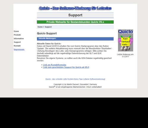 Quiclo Lotto System Keno Software von Deckert Software Erfahrung Quiclo Lotto System Keno Software von Deckert Software Öffnungszeit