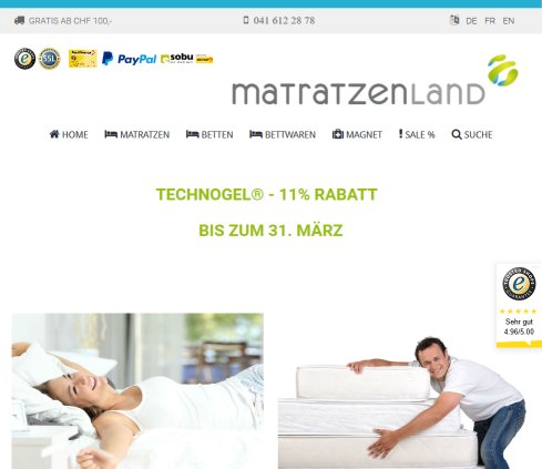 SI Matratzenland GmbH &ouml;ffnungszeit