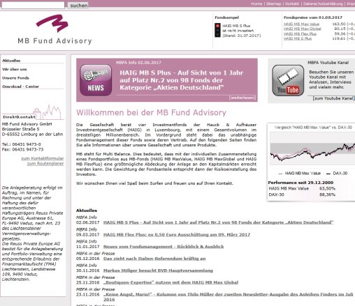 MB Fund Advisory MB Fund Advisory GmbH öffnungszeit